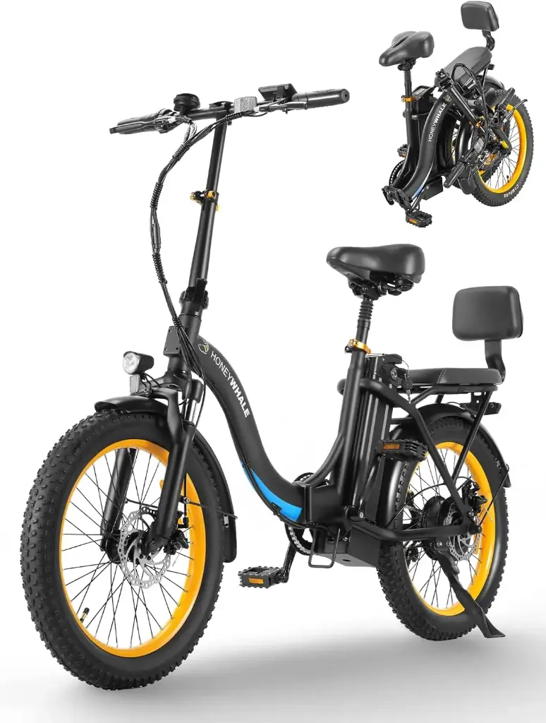 Bicicleta Electrica Plegable HoneyWhale BW 02 Amarillo
