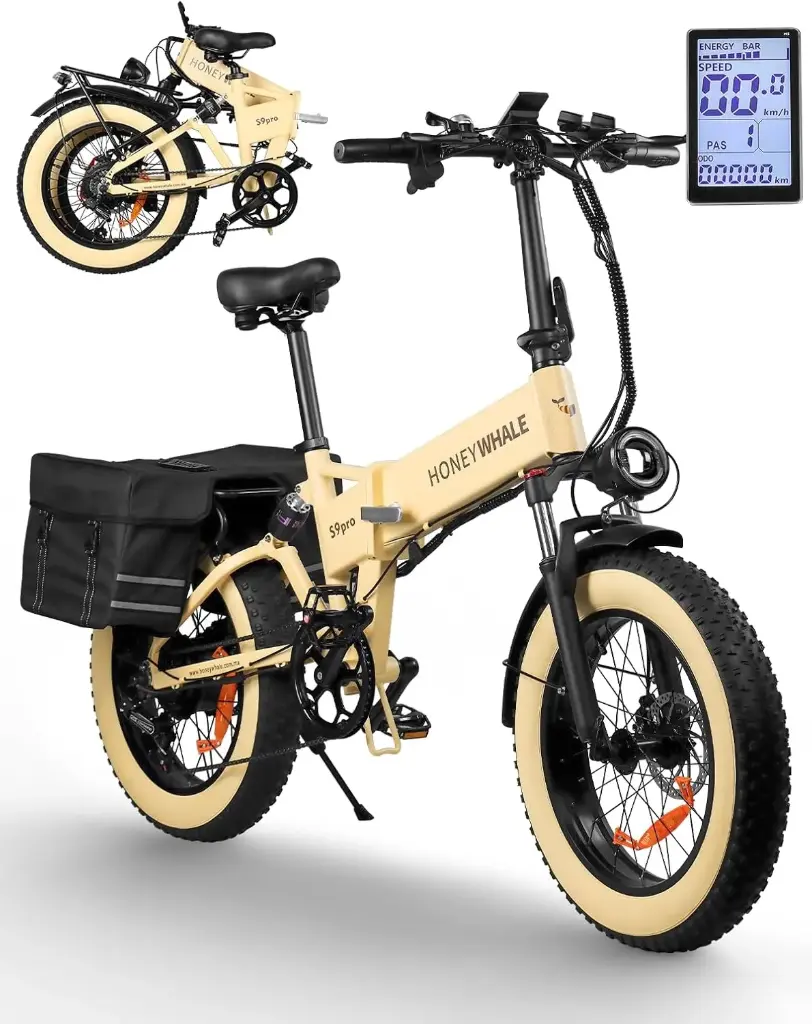 Bicicleta Electrica Plegable HoneyWhale S9 PRO Amarillo