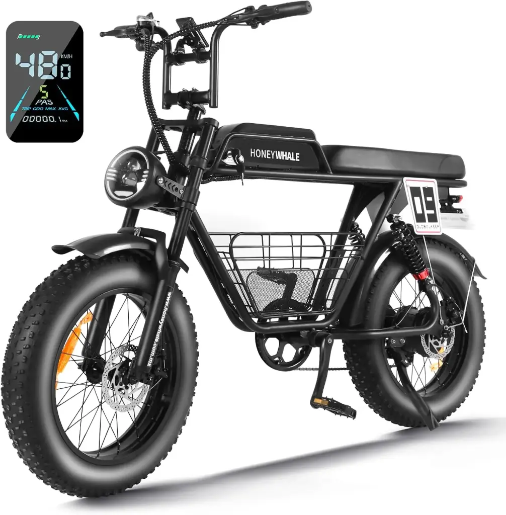 Bicicleta Electrica Plegable HoneyWhale K7 Negro