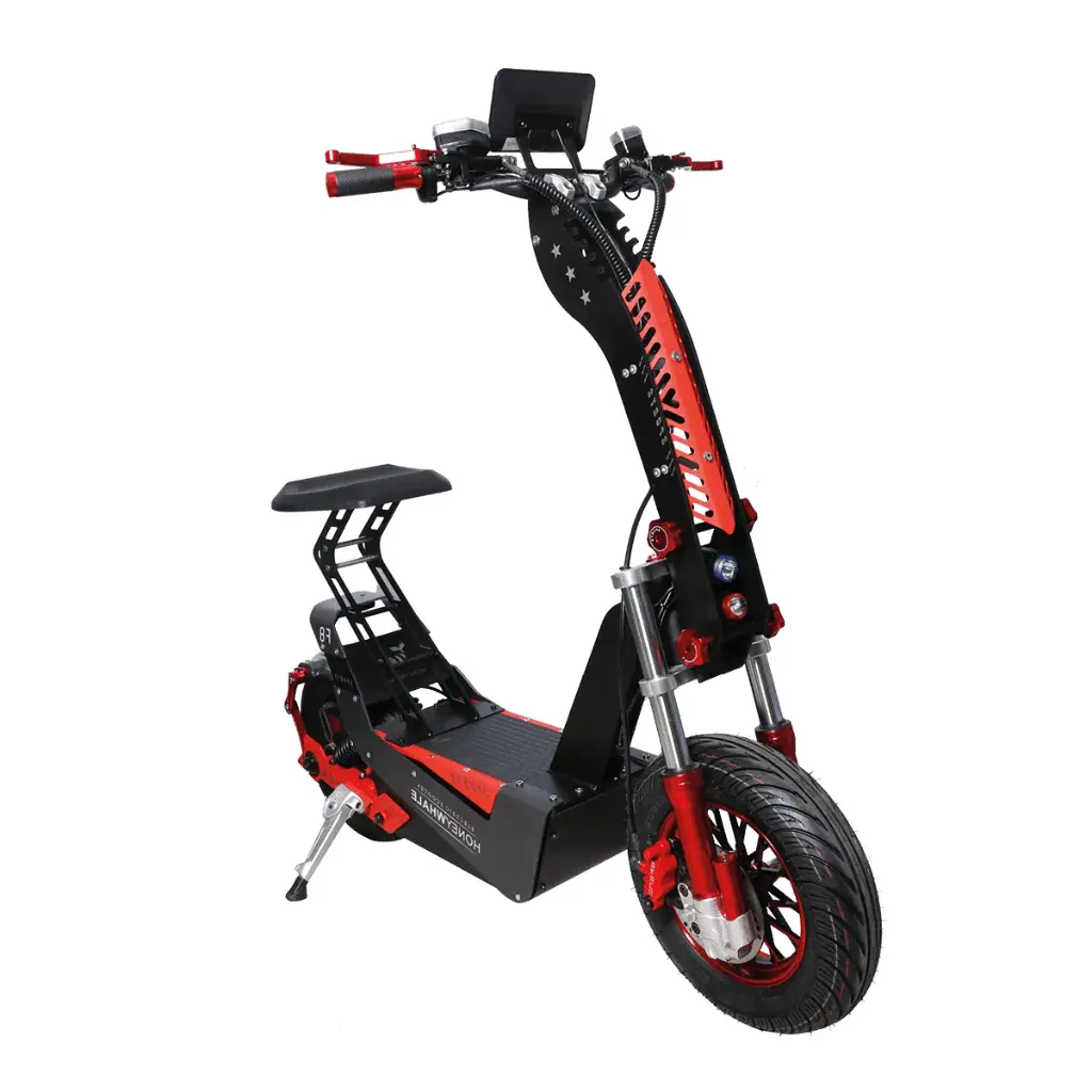 Scooter Eléctrico Honey Whale F8 Negro-Rojo