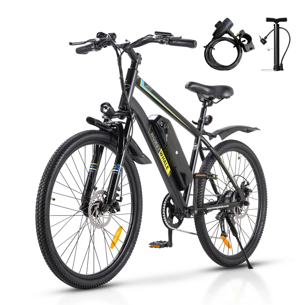Bicicleta Eléctrica con Batería Extraíble Honey Whale S8 (Negro)