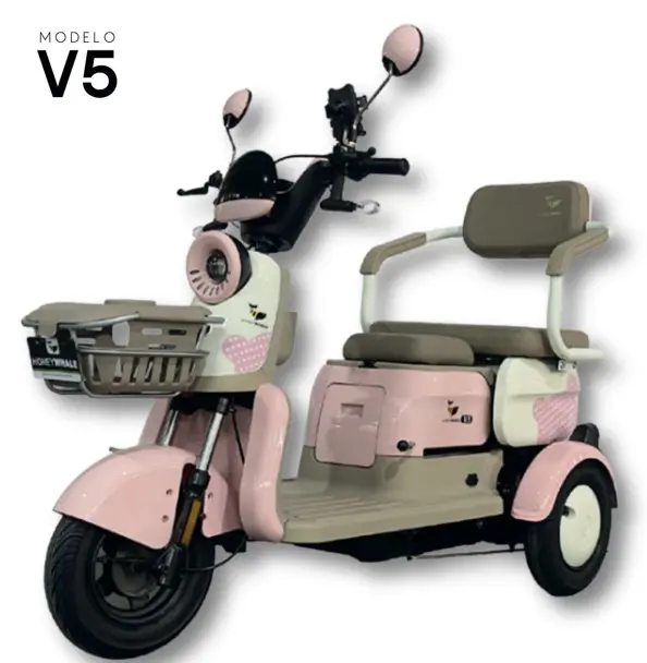 MotoBici Electrica Honeywhale V5 3 ruedas (Rojo)