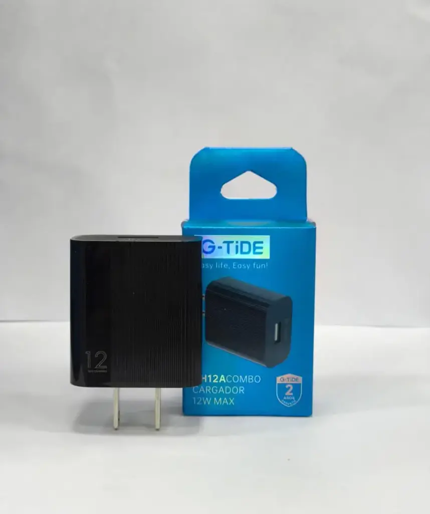 [130217] CARGADOR G-TIDE CH12A CUBO PD 12W SALIDA TIPO USB-A (Negro)