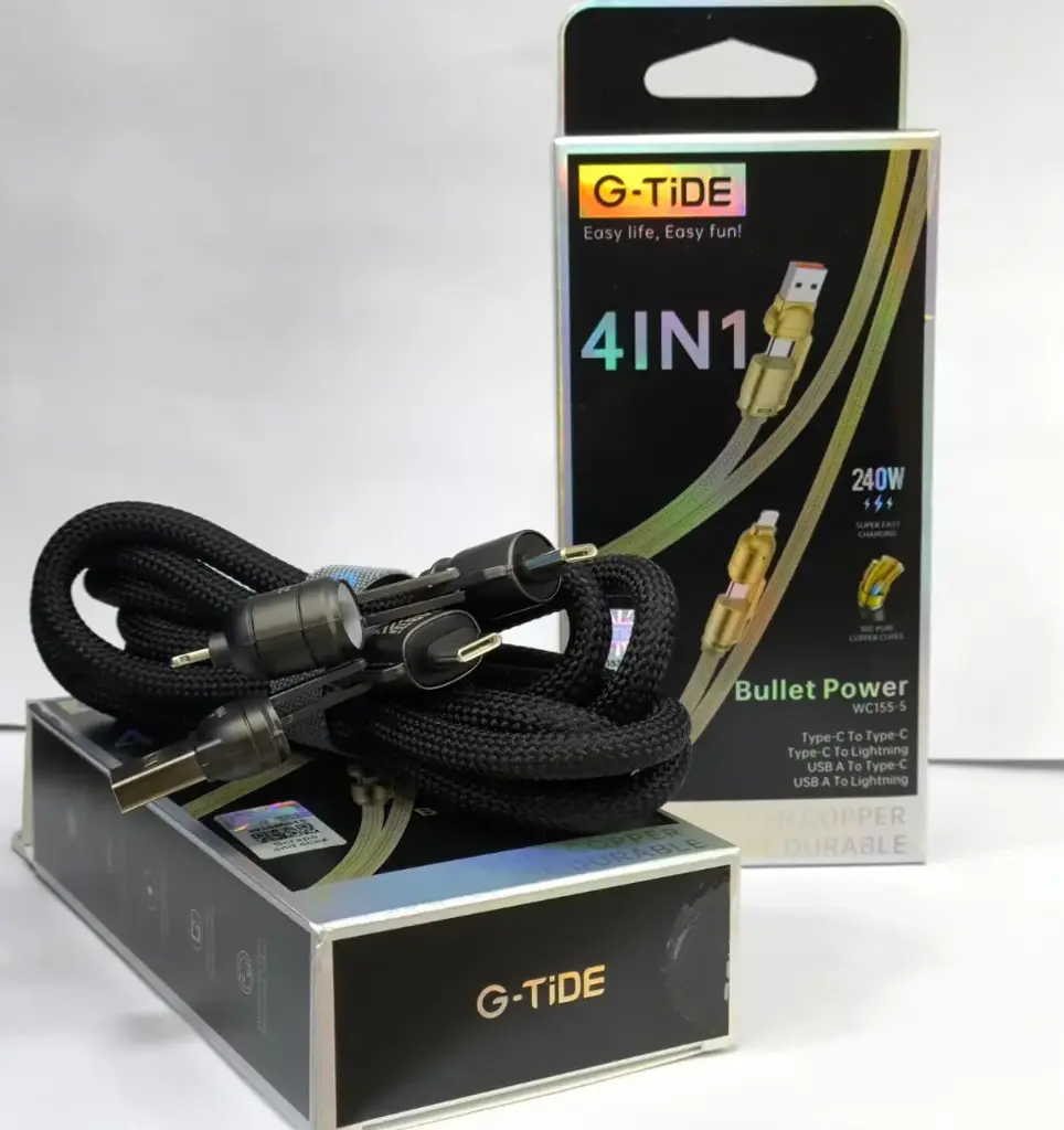 [130212] G-TIDE CABLE WC155-5 BULLET POWER 4 EN 1 1.5M (Negro)