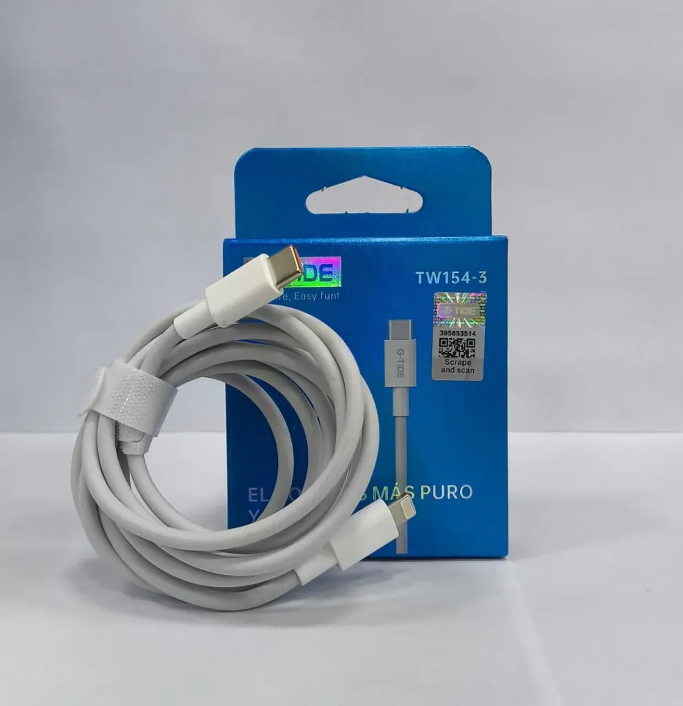 [130245] CABLE G-TIDE TW154-3 TIPO C A LIGHTNING 1.5M (Beige)