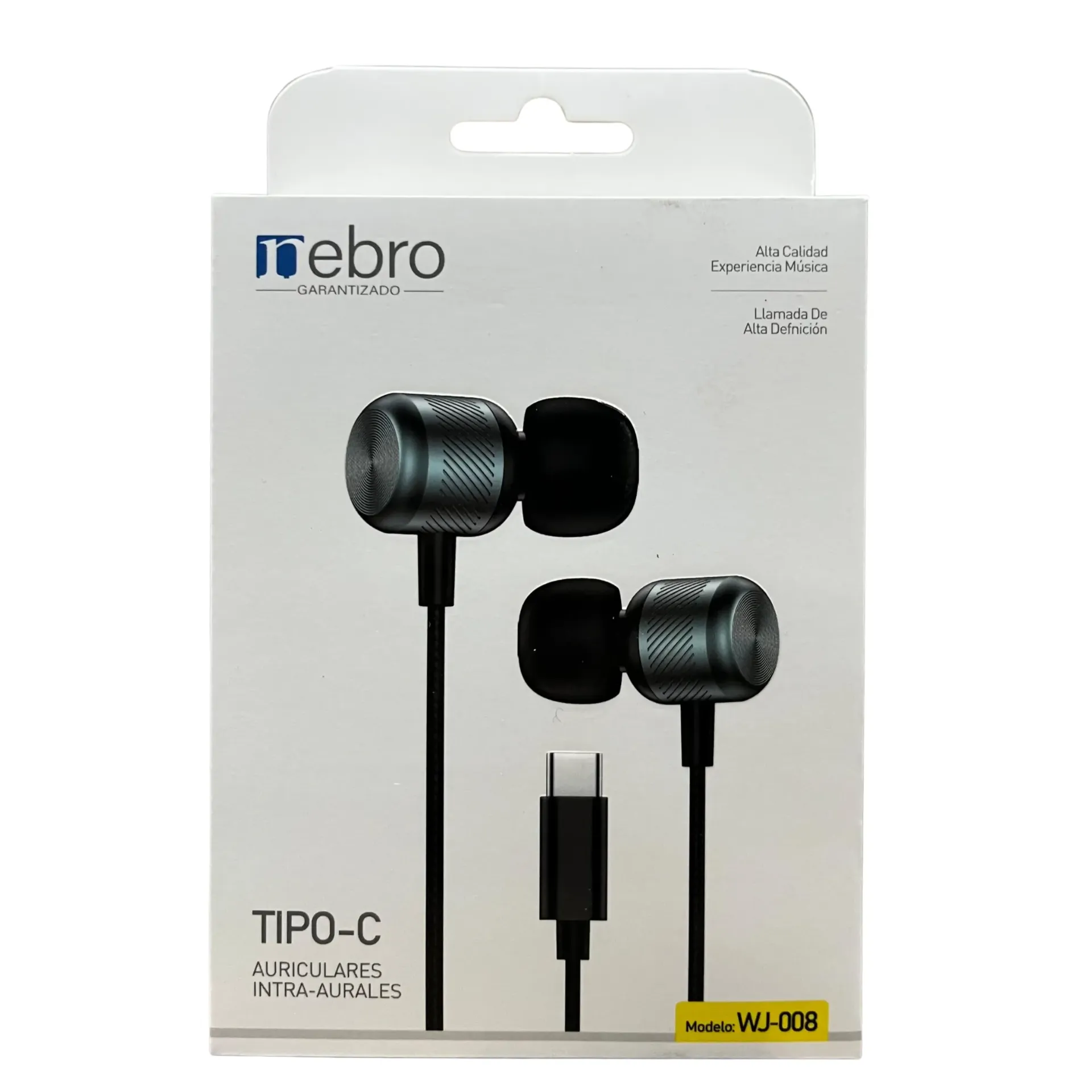 [130668] AUDIFONOS ALAMBRICOS NEBRO WJ-008 TIPO C (Negro)