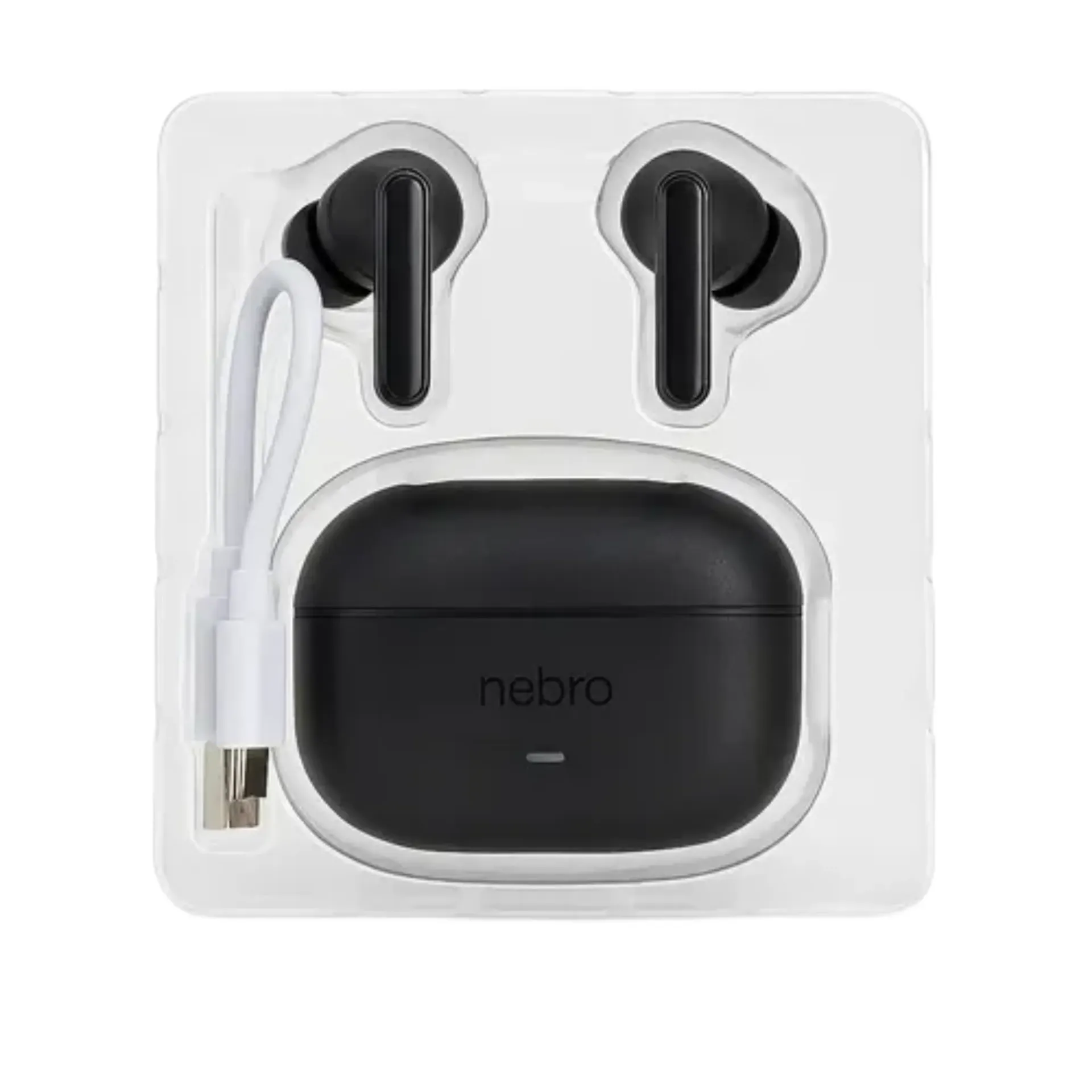 [128276] MANOS LIBRES NEBRO WE-012 ANC+ENC HIBRIDA 5.3 260MAH (Negro)