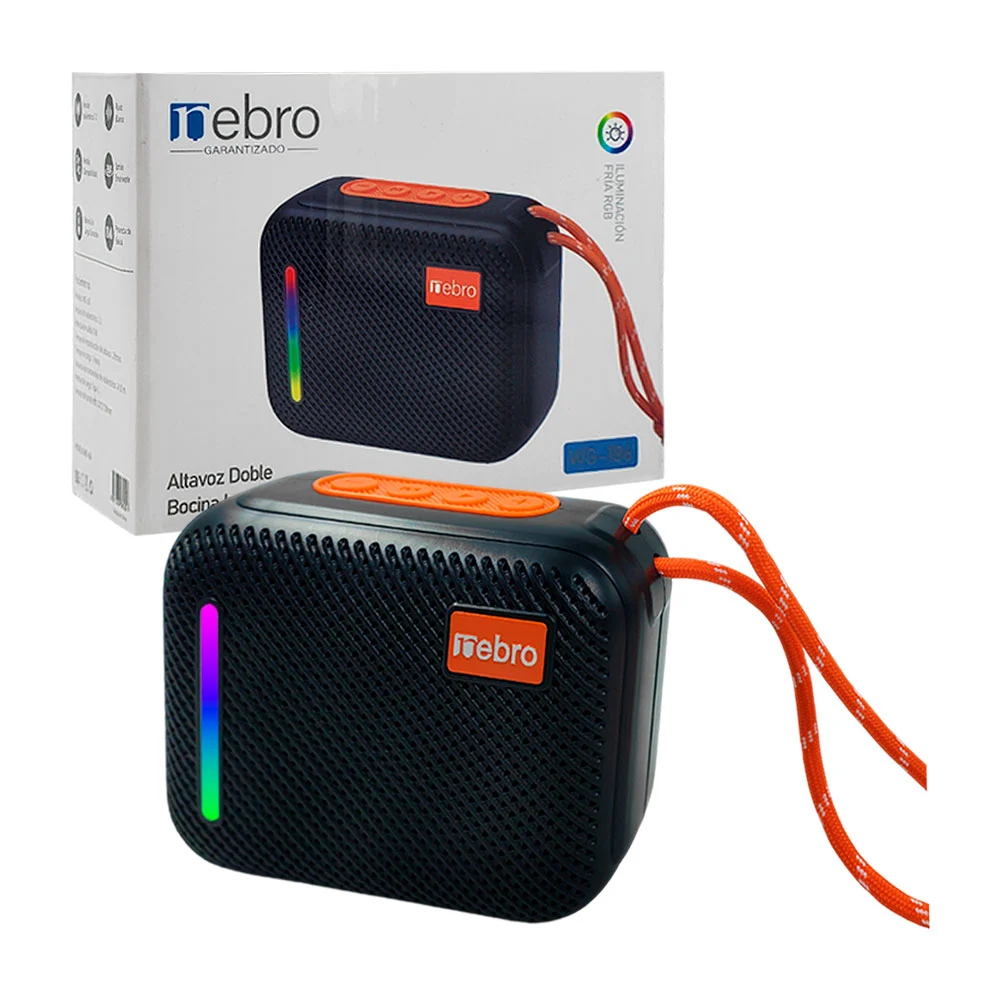 BOCINA INALAMBRICA NEBRO WG-186 5.3 8W TIPO-C RGB