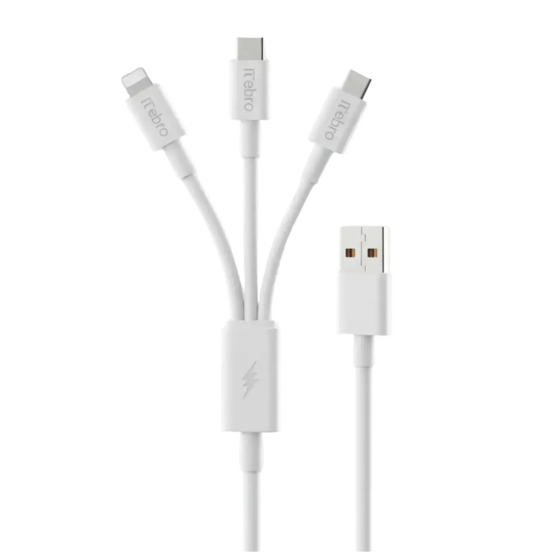 [118069] CABLE NEBRO 3 EN 1 WD-013 DATOS 3.0A (Blanco)