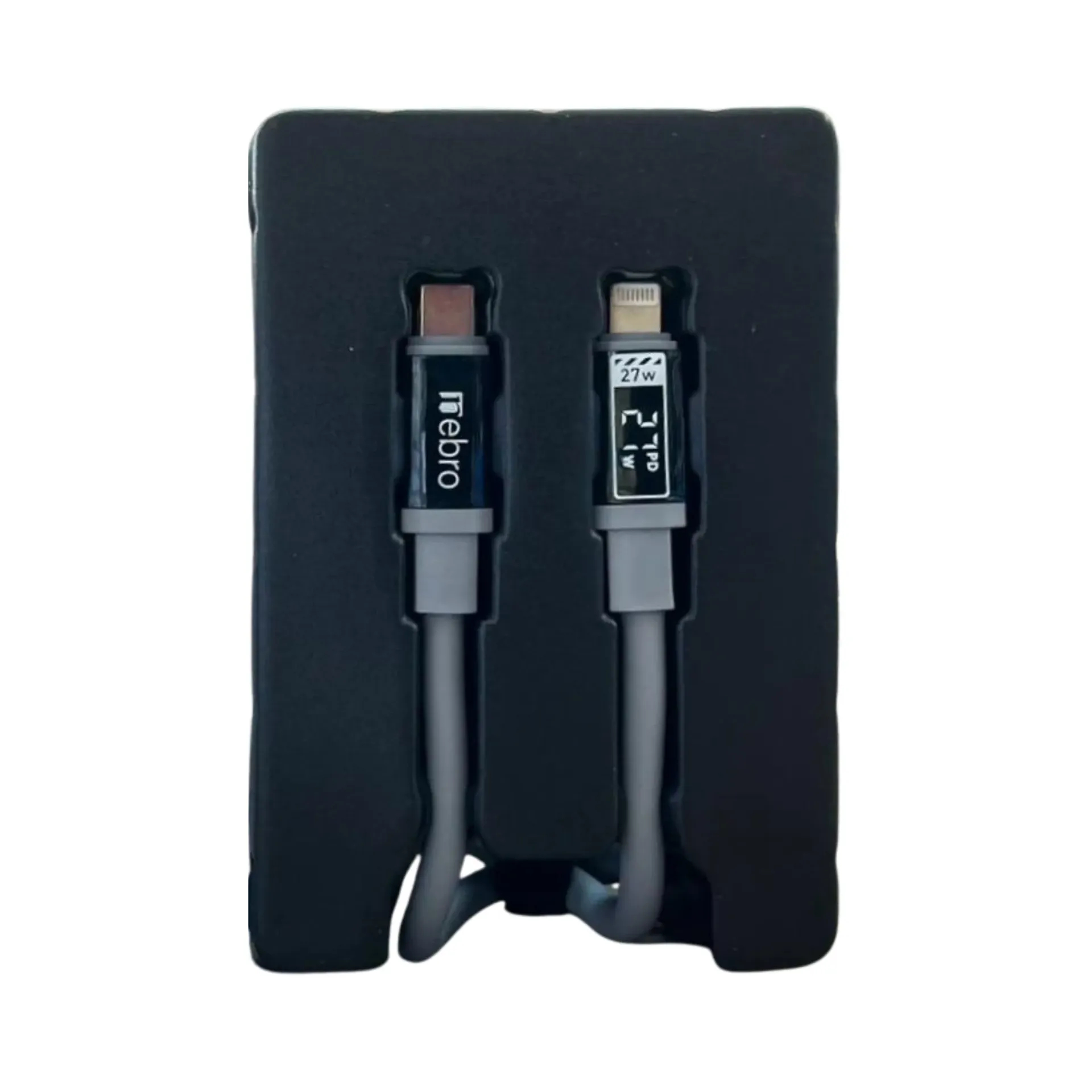 CABLE NEBRO WD-302TL DATOS DE CARGA RAPIDA DE PVC TIPO-C A IP 27W 1.2M