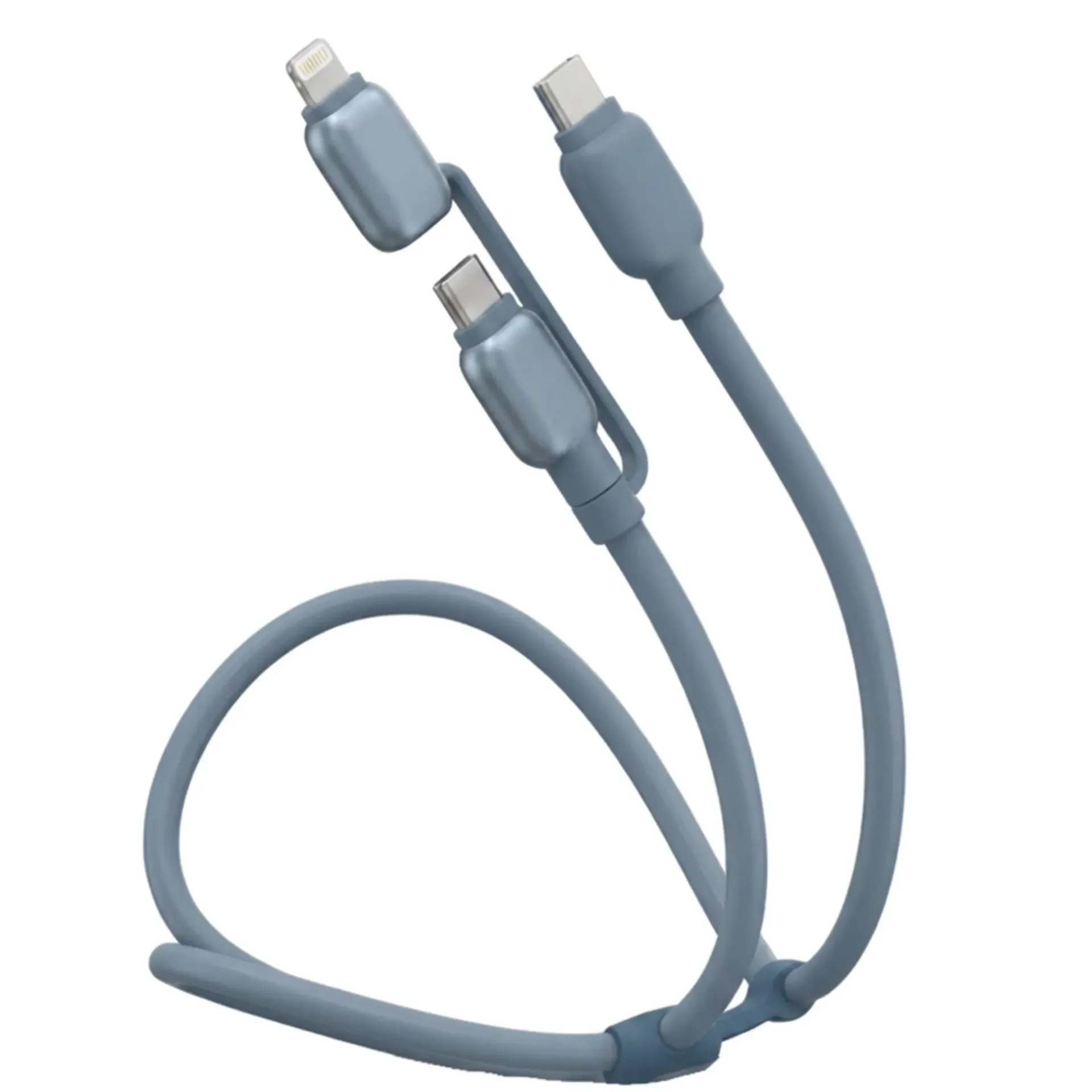 CABLE NEBRO WD-319 DATOS 2 EN 1 TIPO-C A TIPO-C + TIPO-C A LIGHTNING 1.5M
