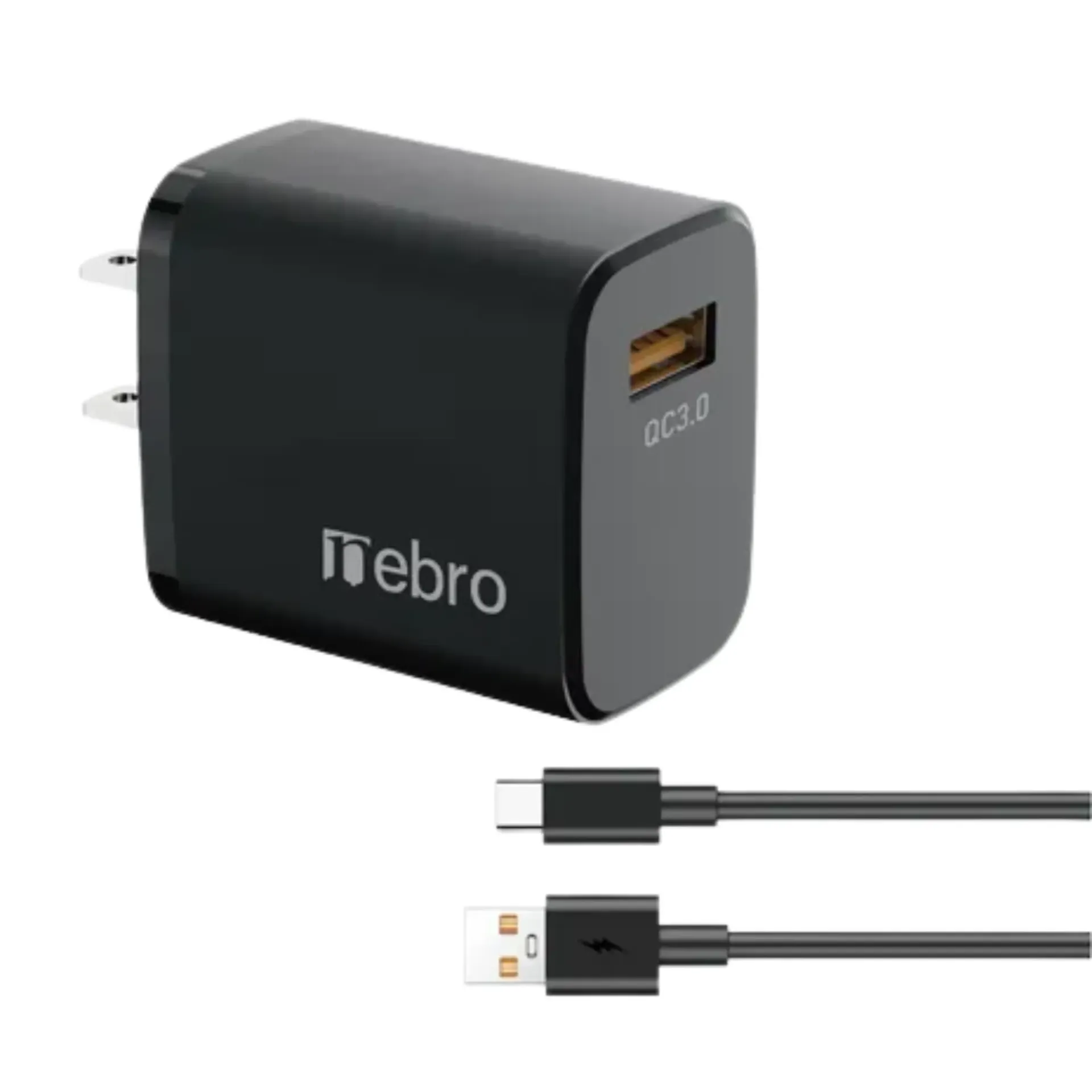 CARGADOR NEBRO COMBO VGA-025 USB-A 25W + CABLE USB-A A TIPO-C 1M