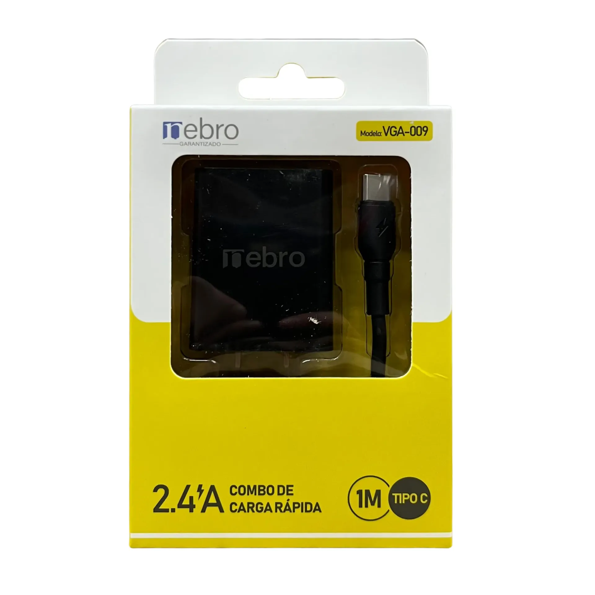 CARGADOR NEBRO VGA-009 COMBO CARGA RAPIDA TIPO-C 2.4A 1M