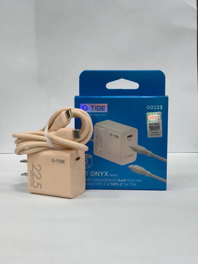 CARGADOR G-TIDE GO223 COMBO PD 22.5W CABLE 1M TIPO C A C