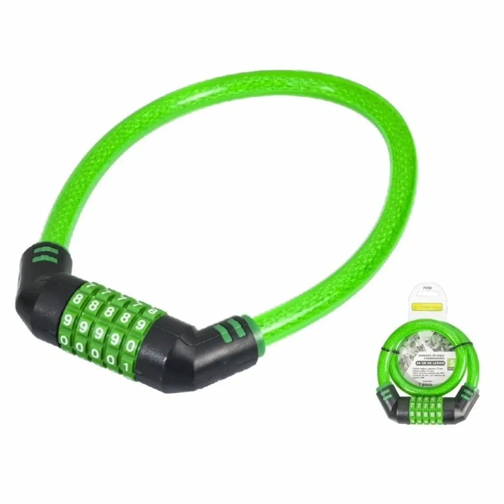 [107539] CANDADO DE CABLE LION TOOLS 7451 COMBINACION 4 DIGITOS